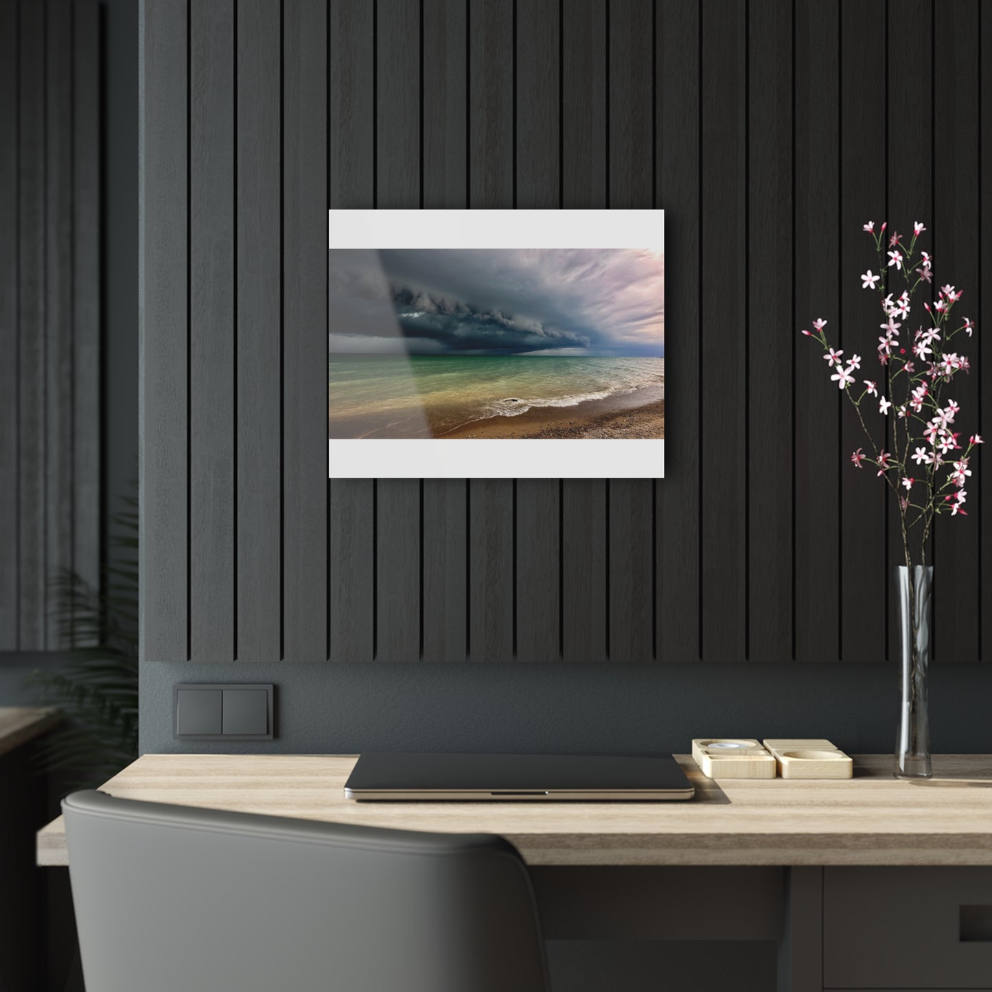 Lake Huron Storm Cloud June 2024 - Acrylic Prints White