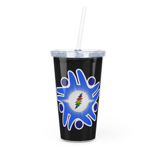 nognuisagoodgnu Black Plastic Tumbler with Straw