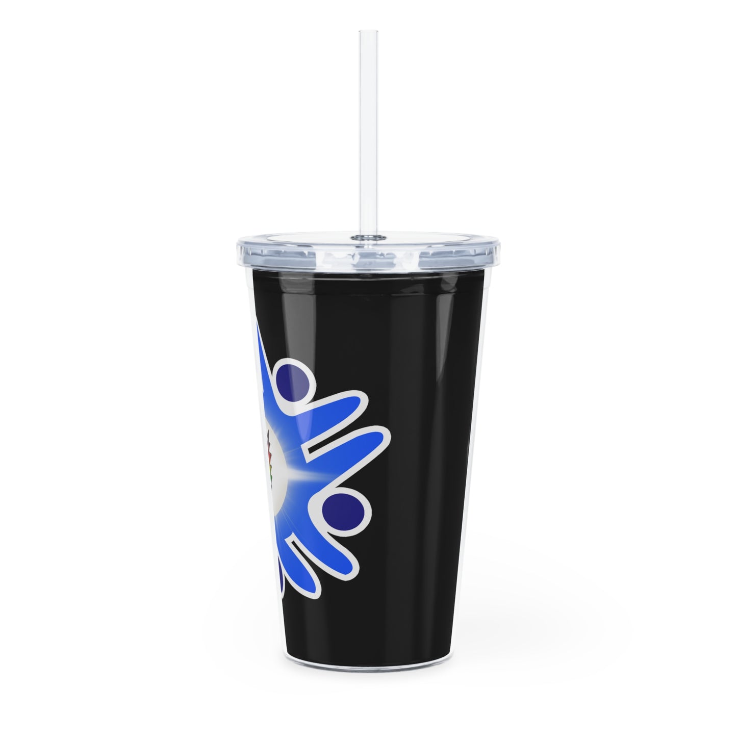 nognuisagoodgnu Black Plastic Tumbler with Straw