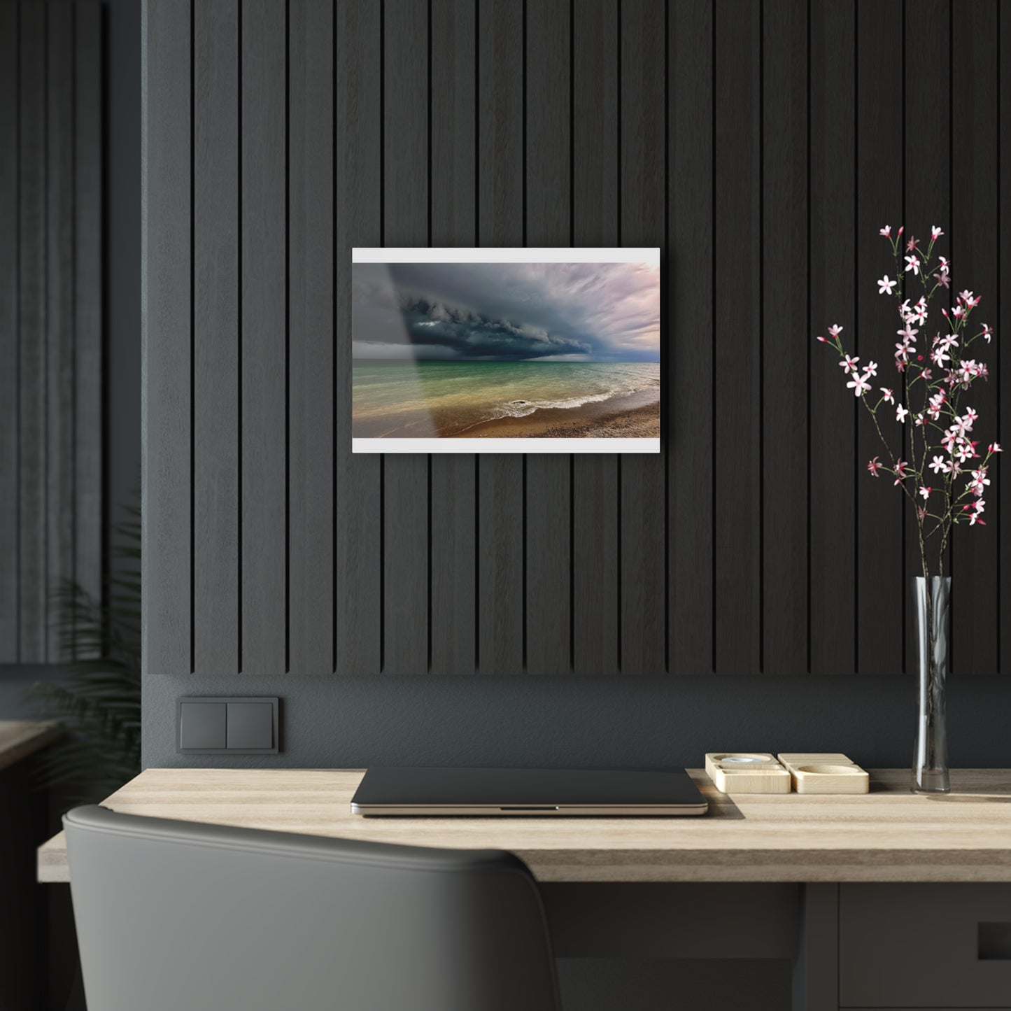 Lake Huron Storm Cloud June 2024 - Acrylic Prints White