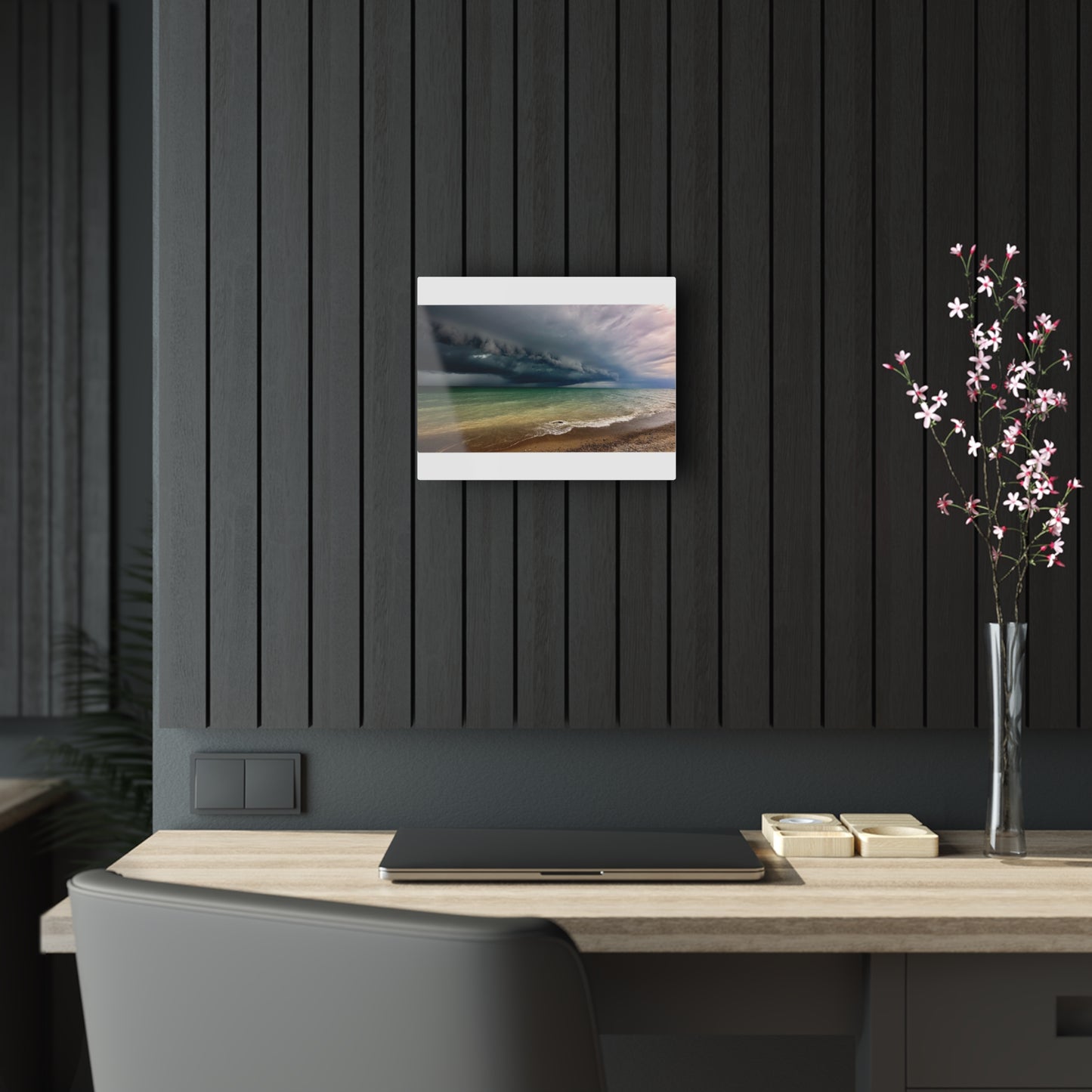 Lake Huron Storm Cloud June 2024 - Acrylic Prints White