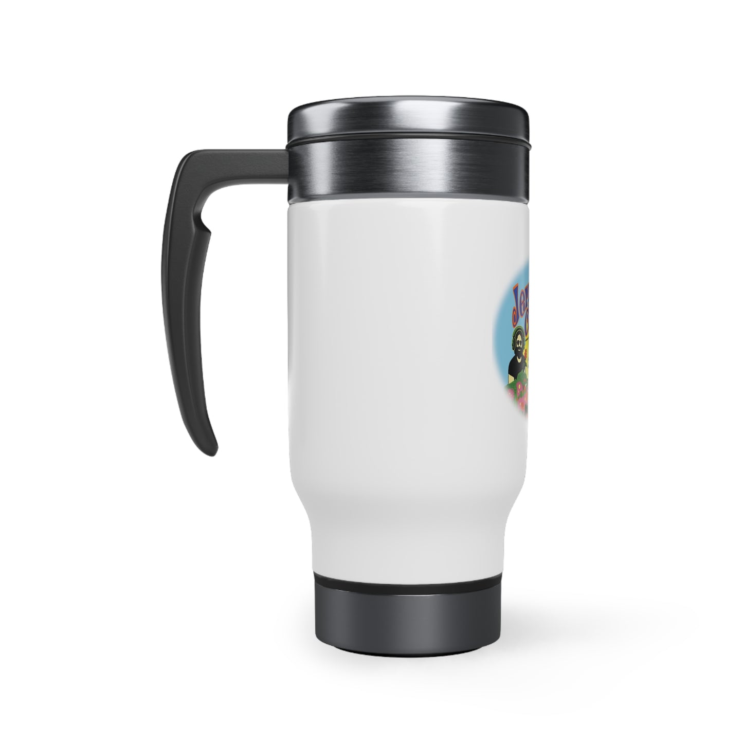 Jerry Church - Stainless Steel Travel Mug with Handle, 14oz