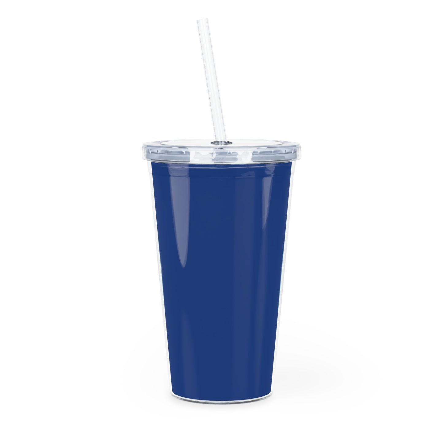 Jerry Church - Blue Plastic Tumbler with Straw